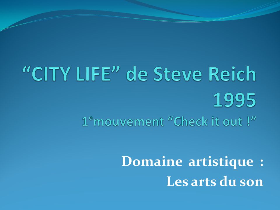 city life check it out histoire des arts